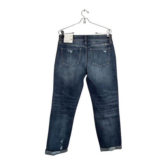 KanCan Devika Mid Rise Boyfriend Jeans in Dark Wash - Sz 5/26 - NWT - Picture 4 of 10